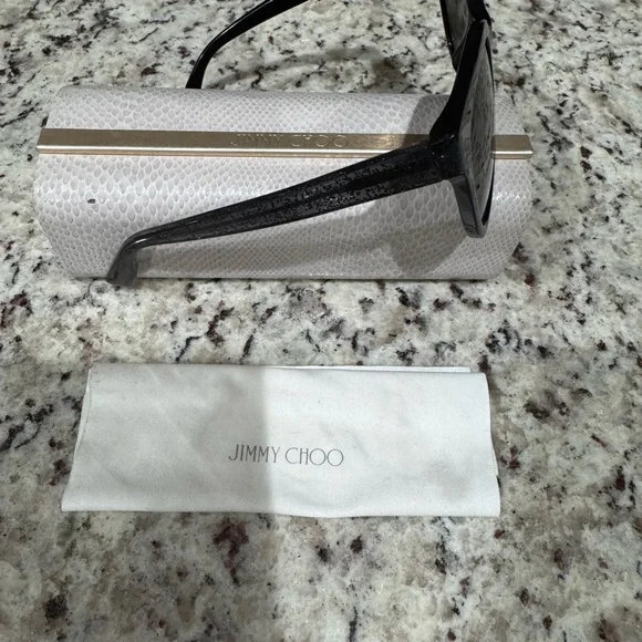 Jimmy Choo Elegant Black sparkle ✨ Sunglasses - Picture 12 of 16